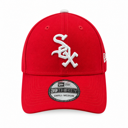 Gorra New Era 39THIRTY Flex Fit roja de los Chicago White Sox Classic 1972 Cooperstown Classics