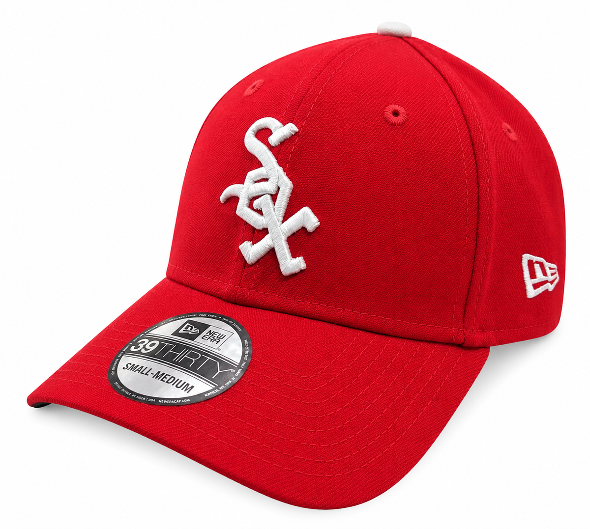 Gorra New Era 39THIRTY Flex Fit roja de los Chicago White Sox Classic 1972 Cooperstown Classics