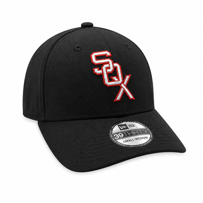 Gorra New Era 39THIRTY Flex Fit negra Chicago White Sox 1959 Cooperstown Classics