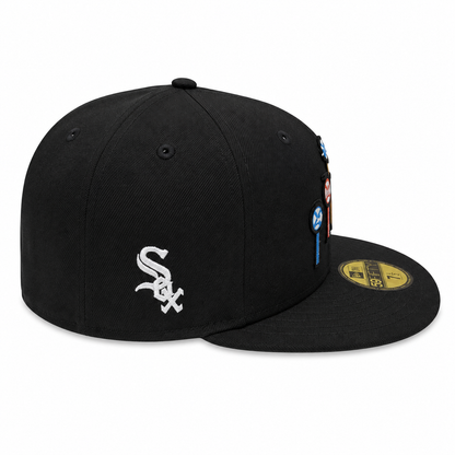 Chicago White Sox New Era Black Pinwheels 59FIFTY Fitted Hat