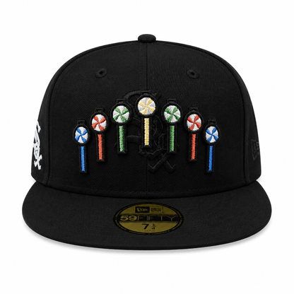 Chicago White Sox New Era Black Pinwheels 59FIFTY Fitted Hat