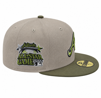 Atlanta Braves New Era 2 Tone Stone/ Green Bark Sevendust Home inspired 59FIFTY Fitted Hat