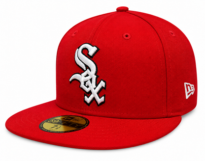 Chicago White Sox Primary Logo Red New Era 59FIFTY Fitted Hat
