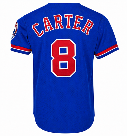 Men's Montreal Expos Gary Carter Mitchell & Ness Royal 1992 Authentic Cooperstown Collection Mesh Batting Practice Jersey