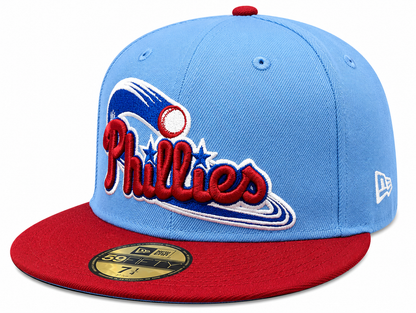 Philadelphia Phillies MLB 1996 ASG 2 Tone Sky Blue/Cardinal New Era 59FIFTY Fitted Hat