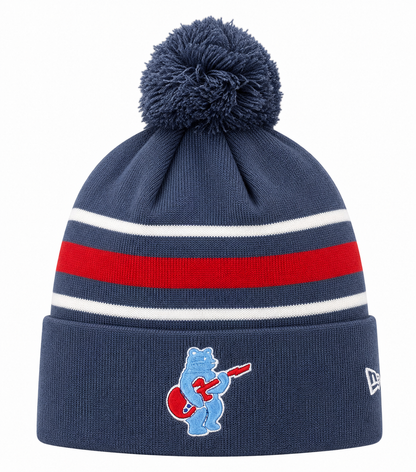 Chicago Cubs New Era Navy 2nd Alternate Guitar Bear Cuffed Knit Hat with Pom