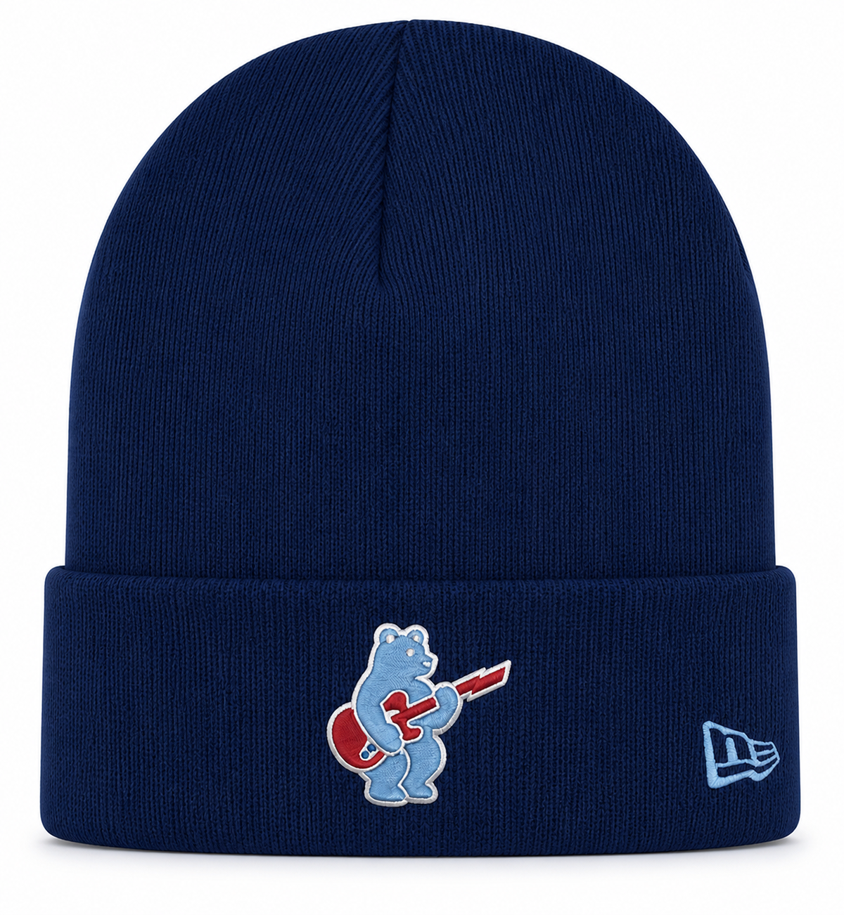Chicago Cubs New Era Navy Guitar Bear Cuffed Knit Hat