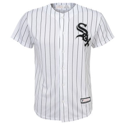 Camiseta de béisbol Cool Base de los Chicago White Sox para jóvenes, blanca lisa, versión de local con marca MLB
