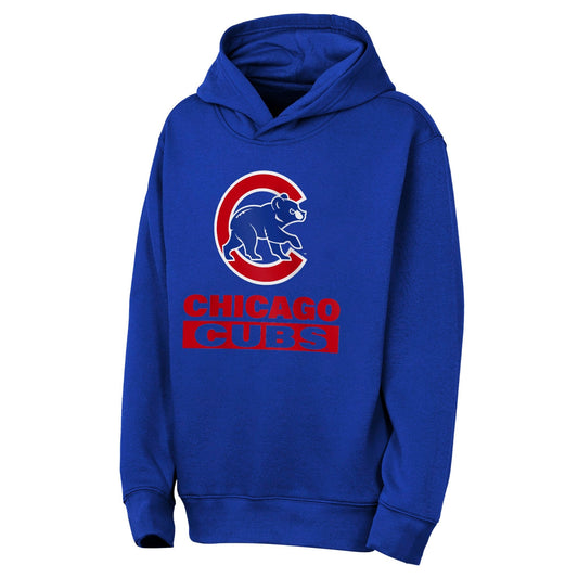 Sudadera con capucha azul Chicago Cubs Youth Back to Basics