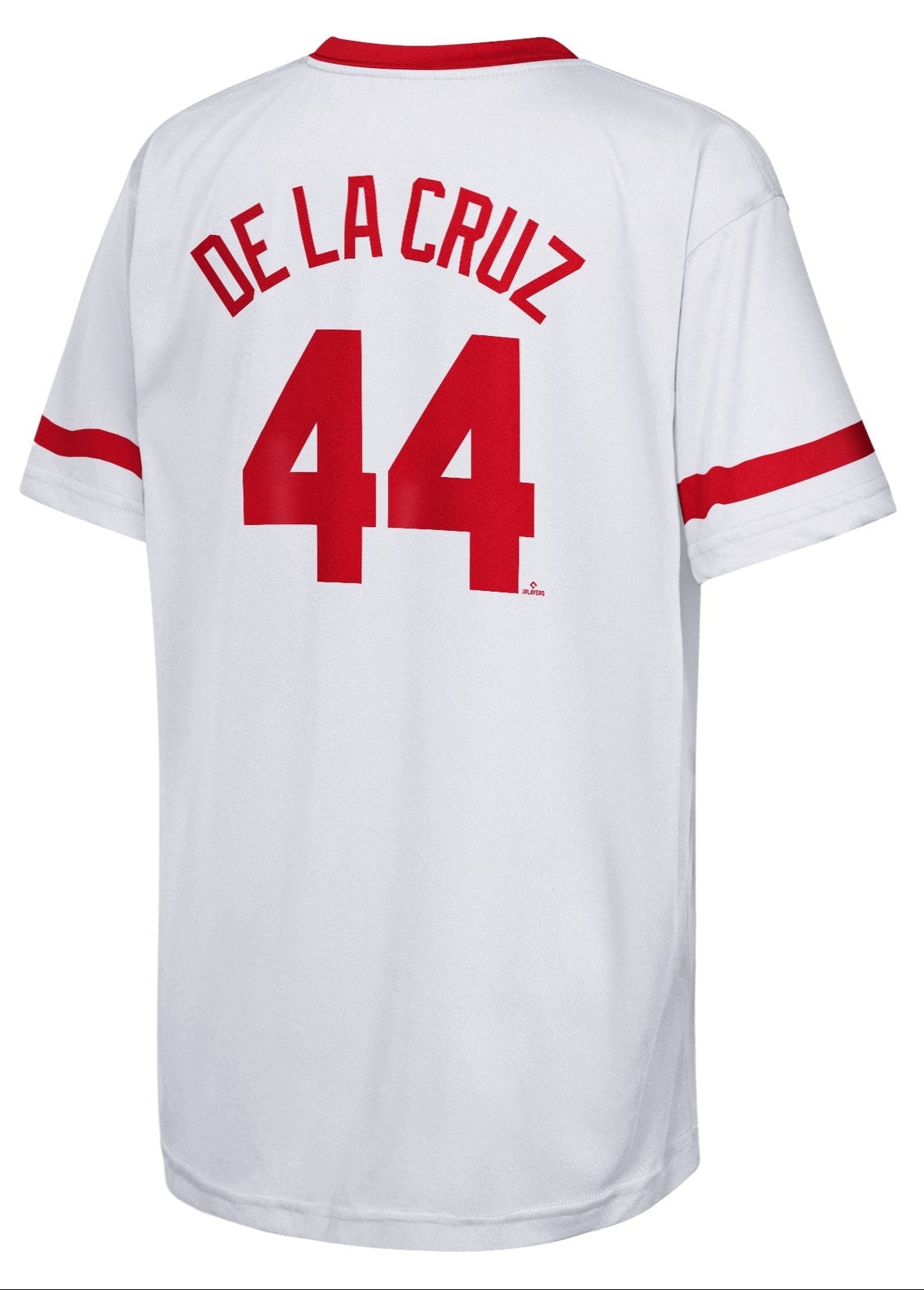 Youth Elly De La Cruz Cincinnati Reds Name and Number Sublimated White Jersey Top