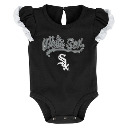 Infant Girls MLB Chicago White Sox Scream and Shout Short Sleeve 2 Pack Creeper Set