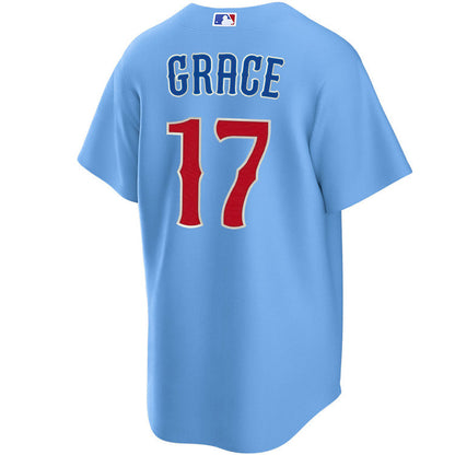 NIKE Men's Chicago Cubs Mark Grace #17 Light Blue 2nd Alternate Replica Jersey