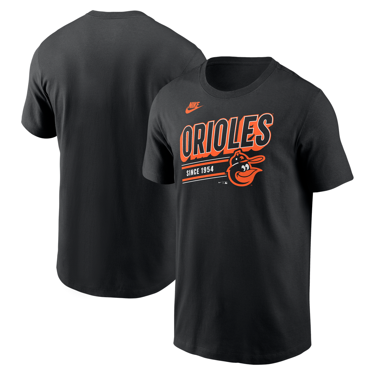 Men's Baltimore Orioles Nike Black Cooperstown Retro T-Shirt