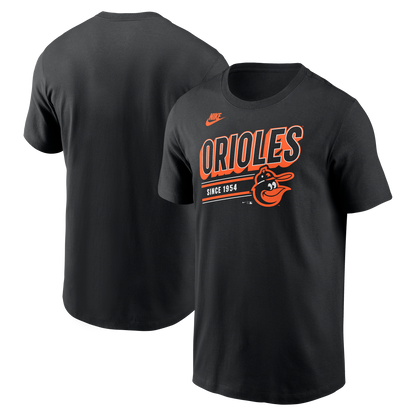 Men's Baltimore Orioles Nike Black Cooperstown Retro T-Shirt