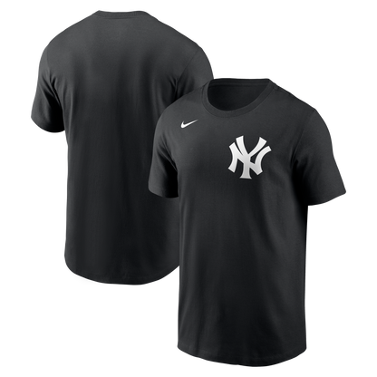Camiseta negra de hombre New York Yankees Nike con logotipo de texto