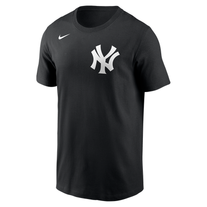Camiseta negra de hombre New York Yankees Nike con logotipo de texto