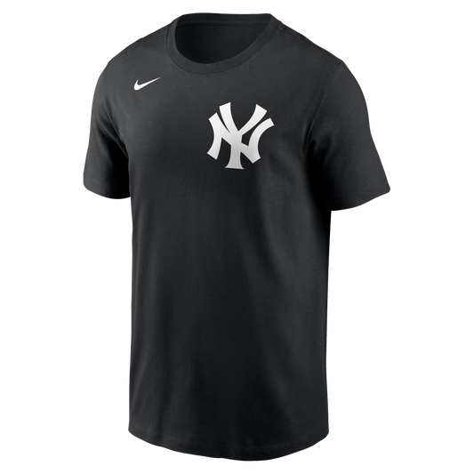 Camiseta negra de hombre New York Yankees Nike con logotipo de texto