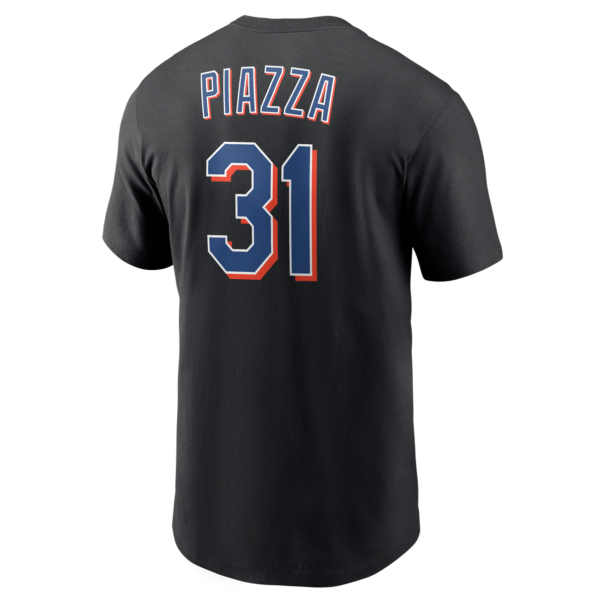 Camiseta negra Nike de hombre de Mike Piazza de los New York Mets con nombre y número