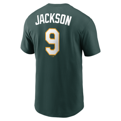 Men's Reggie Jackson Oakland Athletics Nike Green Name & Number T-Shirt