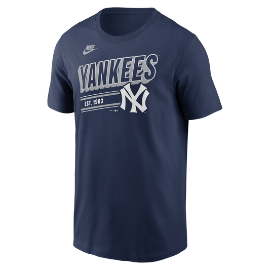 Camiseta retro Nike Cooperstown de los New York Yankees en azul marino para hombre