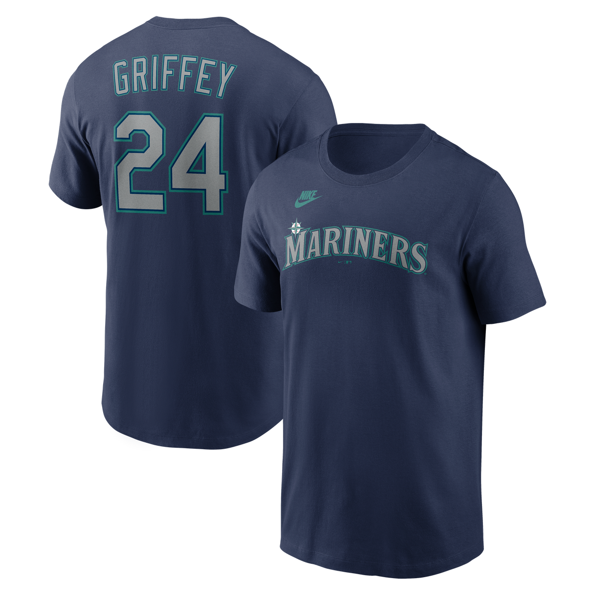 Camiseta Nike azul marino para hombre de Ken Griffey Jr. de los Seattle Mariners con nombre y número