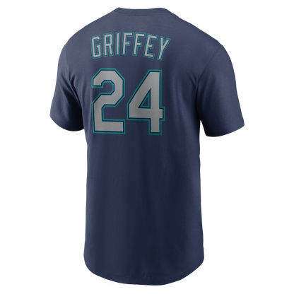 Camiseta Nike azul marino para hombre de Ken Griffey Jr. de los Seattle Mariners con nombre y número