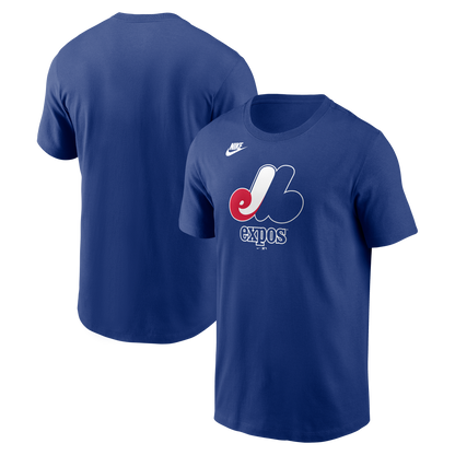 Men's Montreal Expos Nike Royal Blue Cooperstown Team Logo T-Shirt