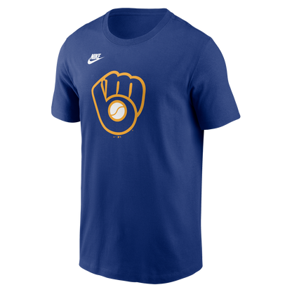 Men's Milwaukee Brewers Nike Royal Blue Cooperstown Team Logo T-Shirt