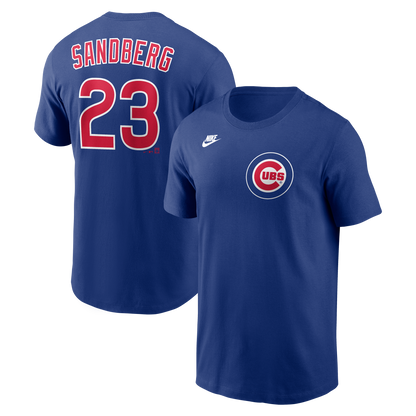 Men's Ryne Sandberg Chicago Cubs Nike Royal Blue Name & Number T-Shirt