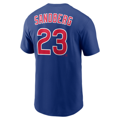 Men's Ryne Sandberg Chicago Cubs Nike Royal Blue Name & Number T-Shirt