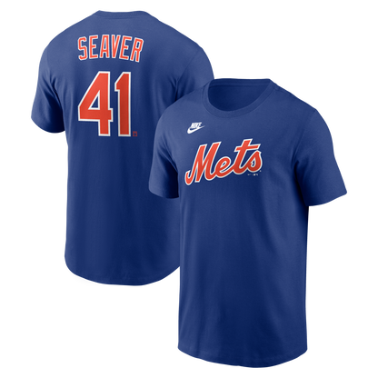 Men's Tom Seaver New York Mets Nike Royal Name & Number T-Shirt