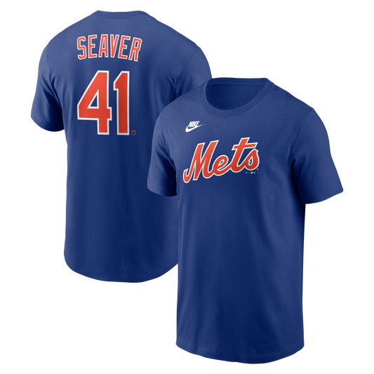Men's Tom Seaver New York Mets Nike Royal Name & Number T-Shirt
