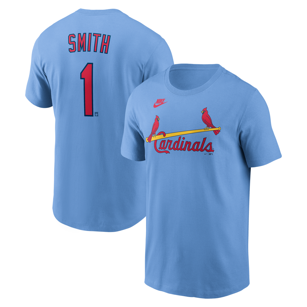 Men's Ozzie Smith St. Louis Cardinals Nike Valor Blue Name & Number T-Shirt