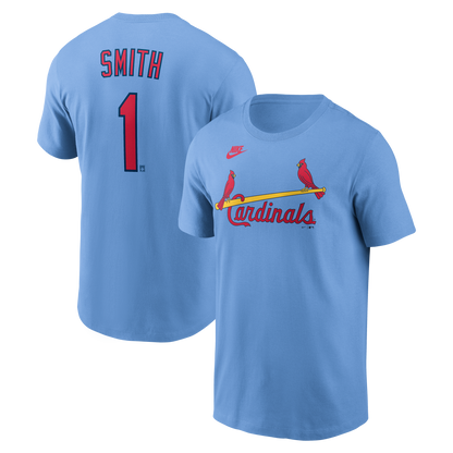 Men's Ozzie Smith St. Louis Cardinals Nike Valor Blue Name & Number T-Shirt