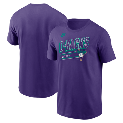 Men's Arizona Diamondbacks Nike Purple Cooperstown Retro T-Shirt