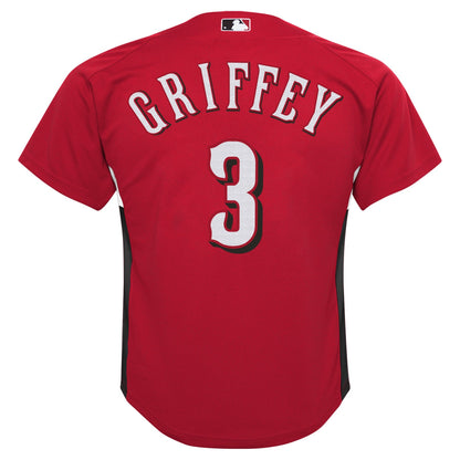Youth Cincinnati Reds Ken Griffey Jr. Mitchell & Ness Red 2007 Cooperstown Collection Batting Practice Jersey