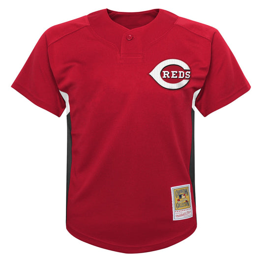 Youth Cincinnati Reds Ken Griffey Jr. Mitchell & Ness Red 2007 Cooperstown Collection Batting Practice Jersey