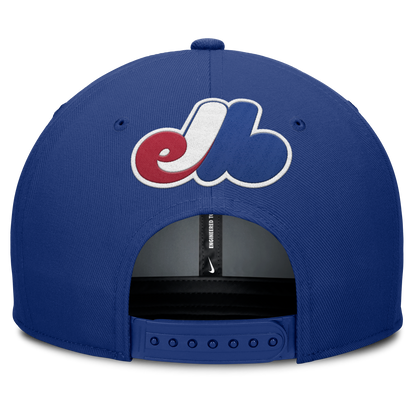 Montreal Expos Nike Gray/Royal Dri-Fit Pro Snapback Hat