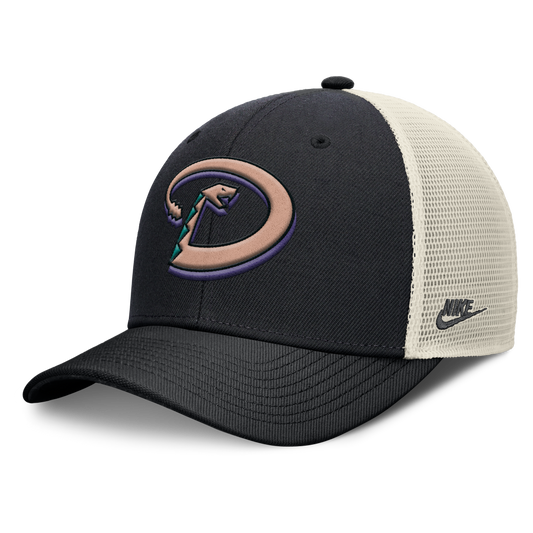 Arizona Diamondbacks Nike Rise Black Adjustable Snapback Trucker Hat