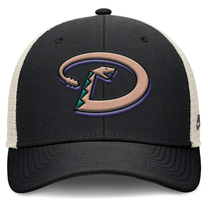 Arizona Diamondbacks Nike Rise Black Adjustable Snapback Trucker Hat