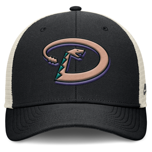 Arizona Diamondbacks Nike Rise Black Adjustable Snapback Trucker Hat