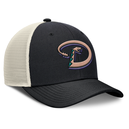 Arizona Diamondbacks Nike Rise Black Adjustable Snapback Trucker Hat