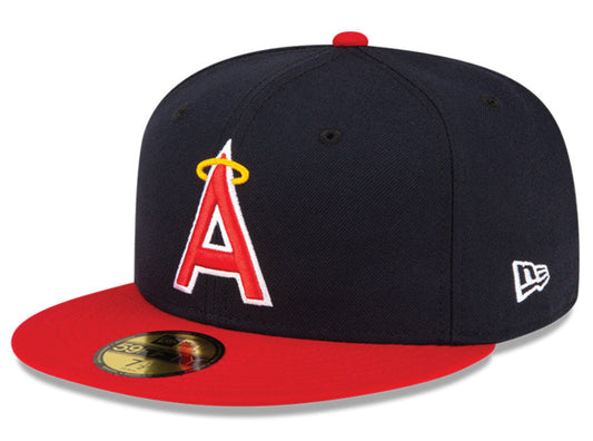 Men's Anaheim Angels New Era Navy/Red Alternate On-Field 59FIFTY Fitted Hat