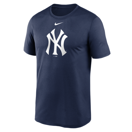 Camiseta Nike Dri-Fit de los New York Yankees para hombre, azul marino, con logotipo grande
