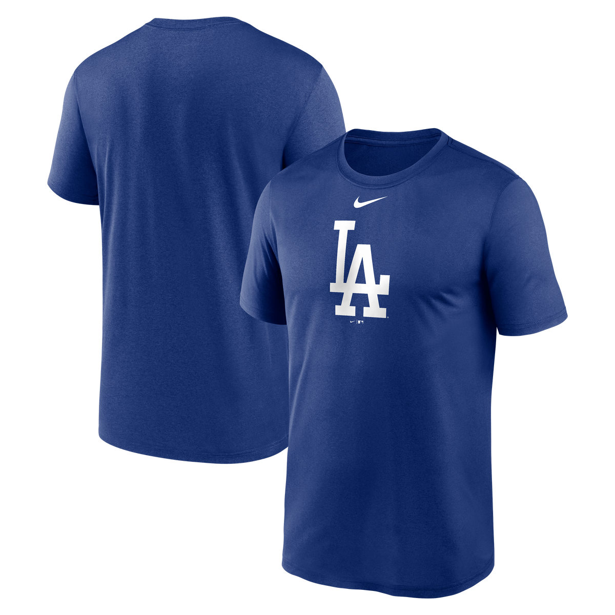 Camiseta Nike Dri-Fit de los Los Angeles Dodgers para hombre, color azul real, talla grande, con logotipo grande