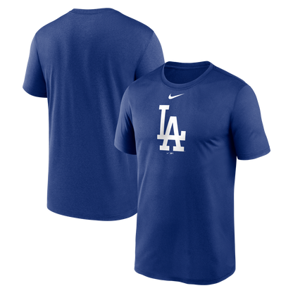 Camiseta Nike Dri-Fit de los Los Angeles Dodgers para hombre, color azul real, talla grande, con logotipo grande
