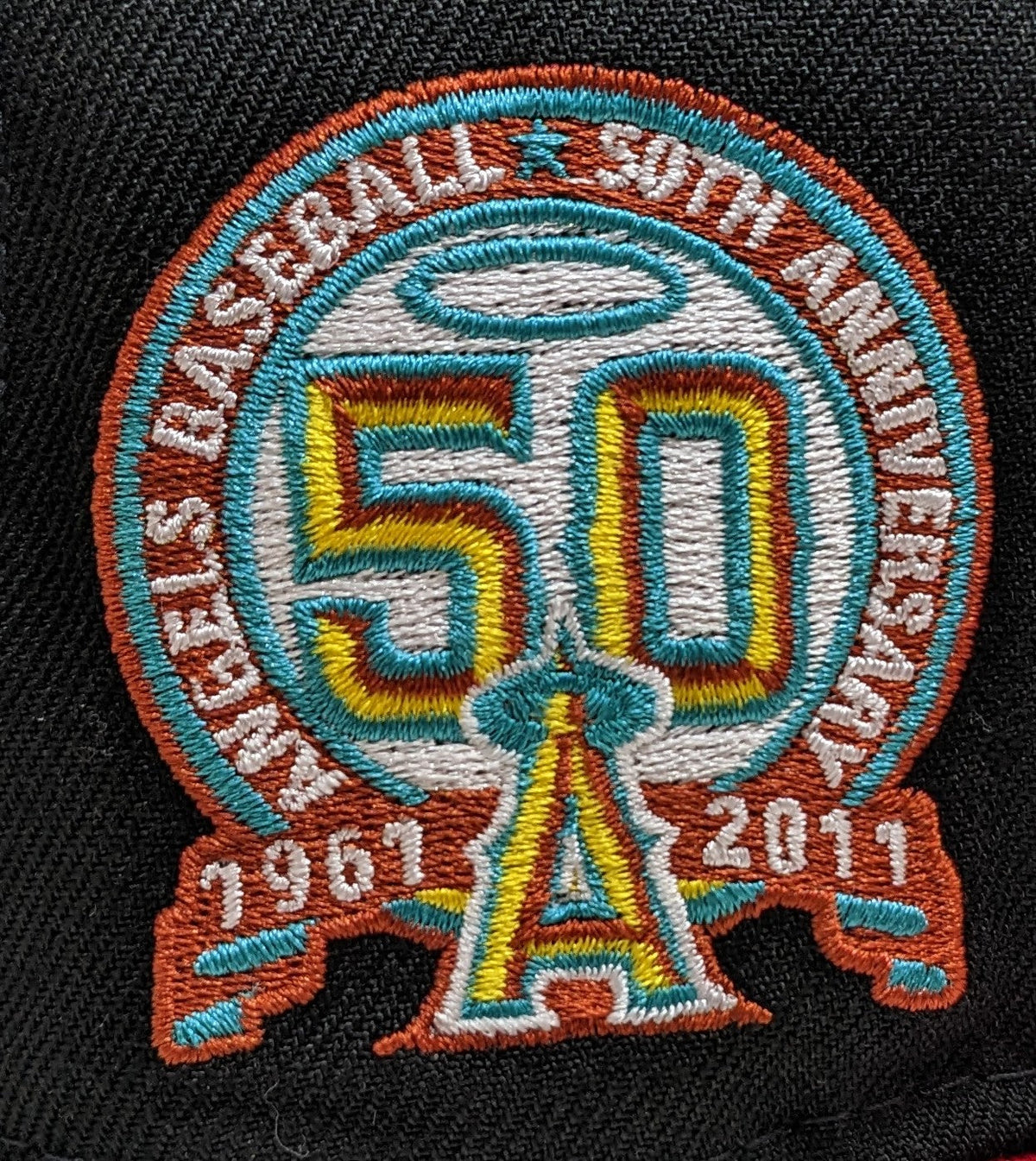 Anaheim Angels New Era 2 Tone Black/Red Guns N Roses Inspired Rock Pack 59FIFTY Fitted Hat