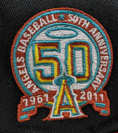 Anaheim Angels New Era 2 Tone Black/Red Guns N Roses Inspired Rock Pack 59FIFTY Fitted Hat