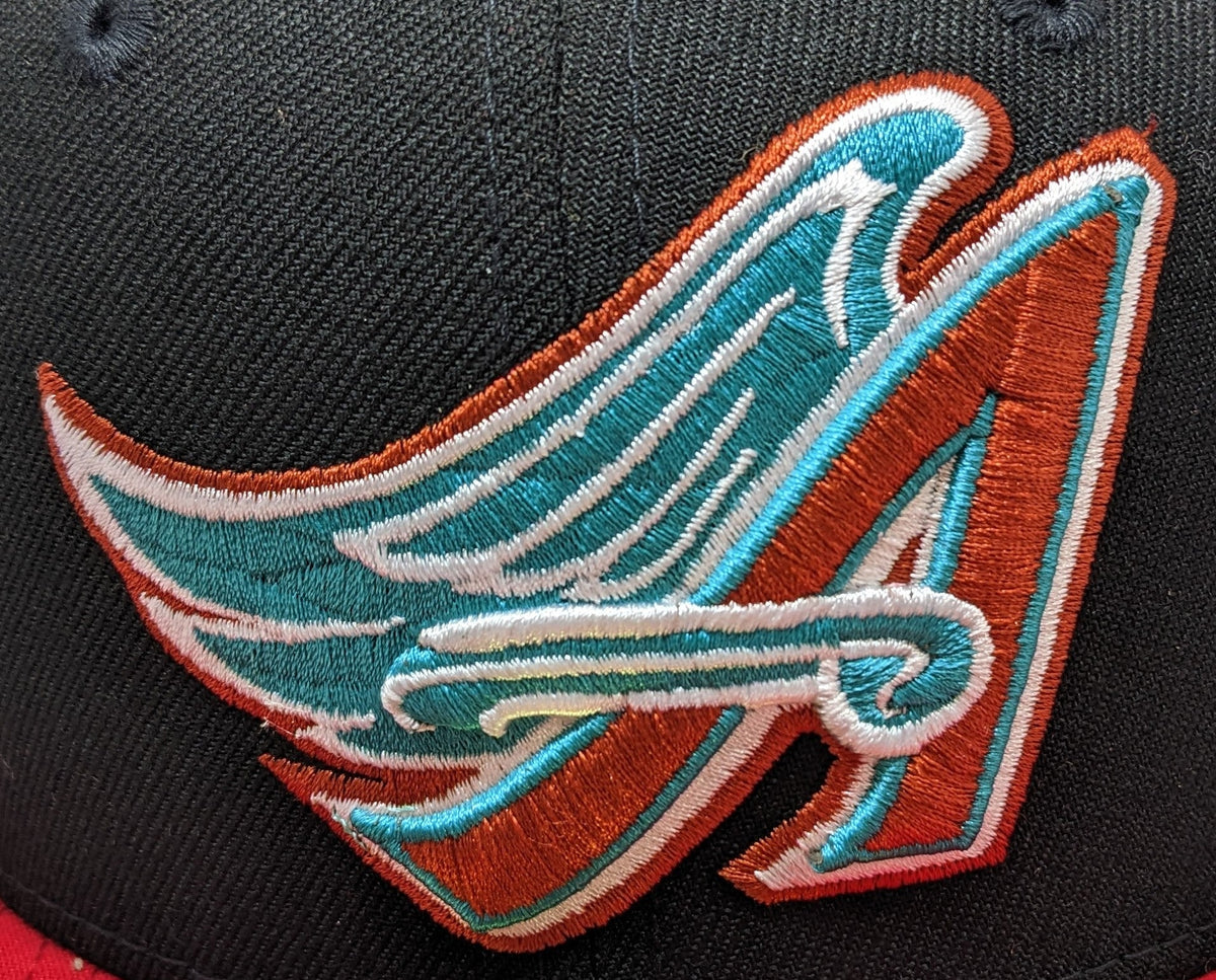 Anaheim Angels New Era 2 Tone Black/Red Guns N Roses Inspired Rock Pack 59FIFTY Fitted Hat