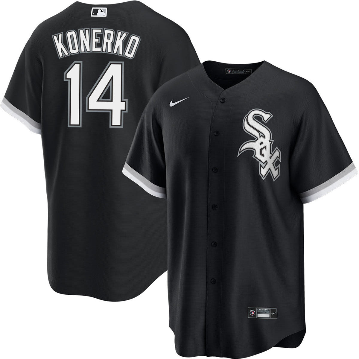 Camiseta réplica premium de sarga alternativo negra de los Chicago White Sox Paul Konerko para hombre de NIKE